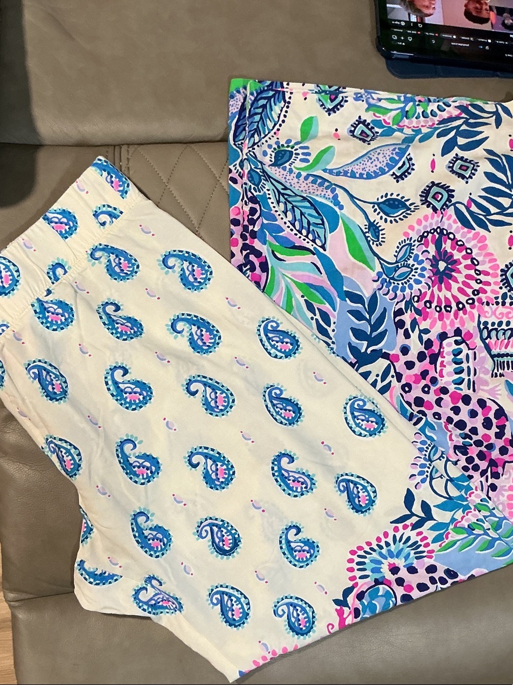 Lilly Pulitzer Girls Paisley & Floral Skirt - Blue & Pink